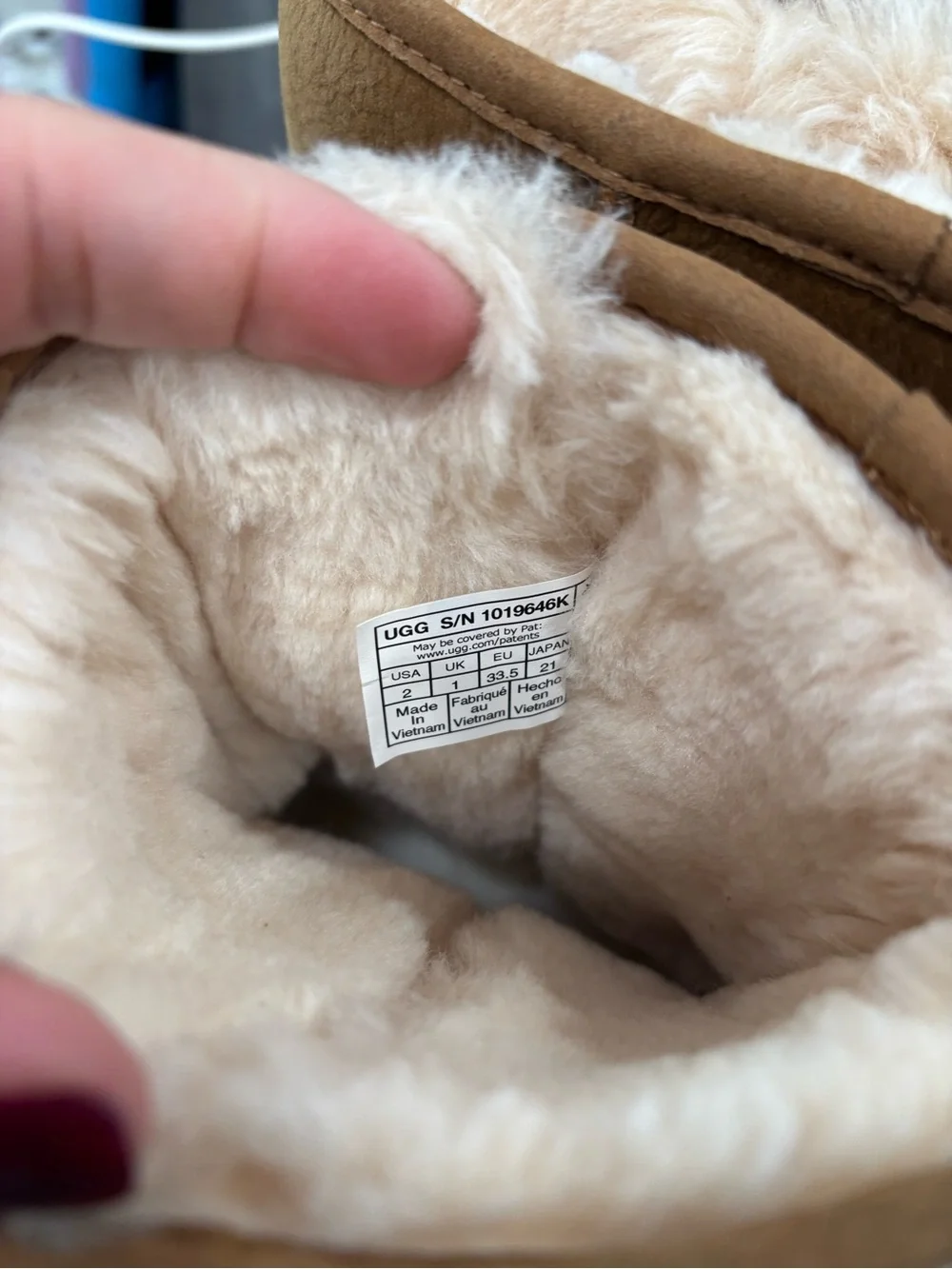 UGG Kids Chestnut Suede Shearling Boots - brand new, no tags/box